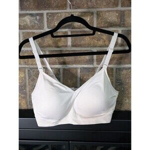 Auden Women's XL Cream Lightly Lined Seamless Nursing Bra Adjustable Straps
